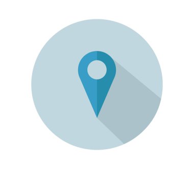 Beyaz arkaplan üzerindeki gps simgesi