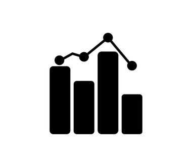 Beyaz arkaplanda analitik simge