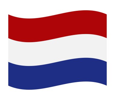 Beyaz arkaplanda Hollanda bayrağı