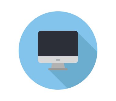 Beyaz arkaplanda simge bilgisayar monitörü