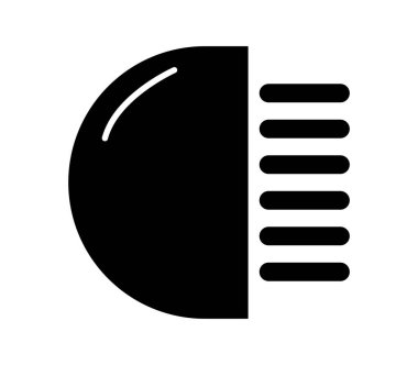 beyaz arkaplanda araba ışığı simgesi