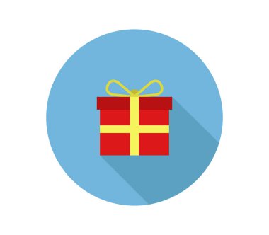 Beyaz arkaplanda hediye simgesi