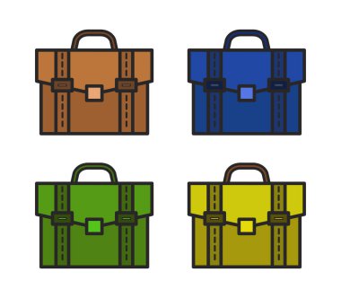 Beyaz arkaplanda valiz simgesi çalışması