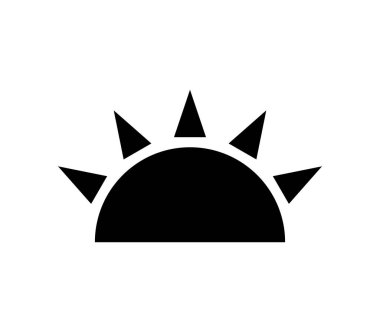 beyaz arkaplanda gün batımı simgesi