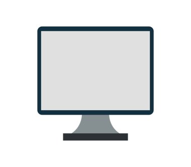 Beyaz arkaplanda bilgisayar izleme simgesi