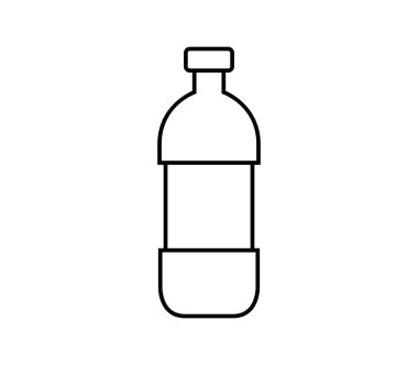 Arka planda ikon su şişesi