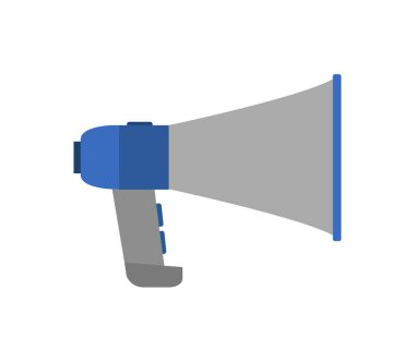 Beyaz arkaplanda megafon simgesi