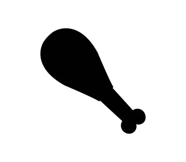 tavuk uyluk simgesi beyaz arka plan üzerinde