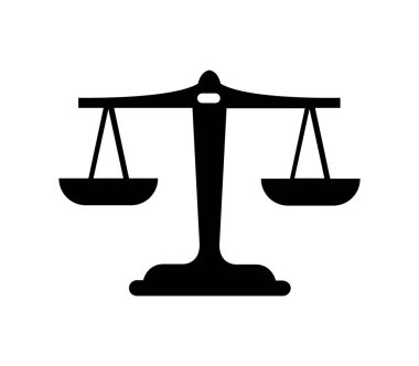 Beyaz arkaplanda vektör olarak gösterilen ağırlık ölçekli simge