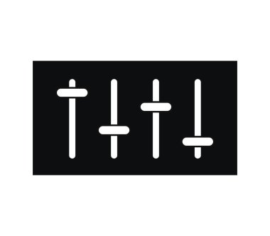 Beyaz arkaplanda müzik karıştırıcı simgesi