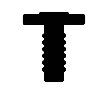 beyaz arkaplan üzerinde vektör resimli vida simgesi