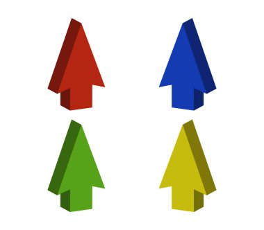 Beyaz arkaplanda ok simgesi