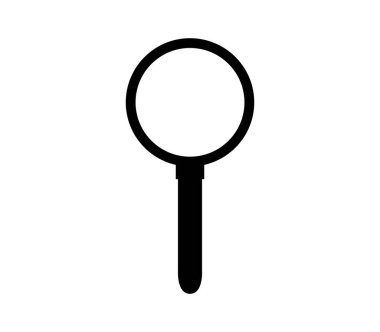 Beyaz arkaplanda büyütme cam simgesi