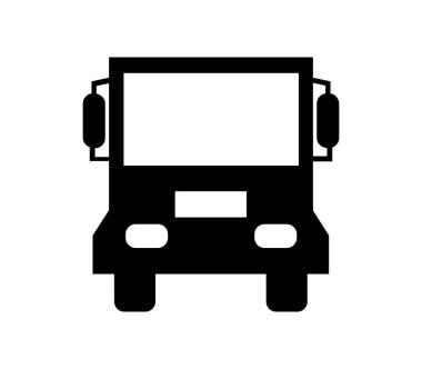 kamyon simgesi beyaz arkaplanda vektör ile gösterilmiştir