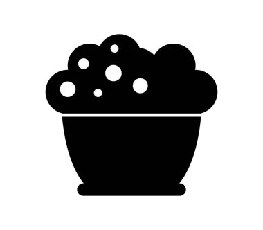 cupcake simgesi beyaz arkaplanda vektör ile gösterilmiştir