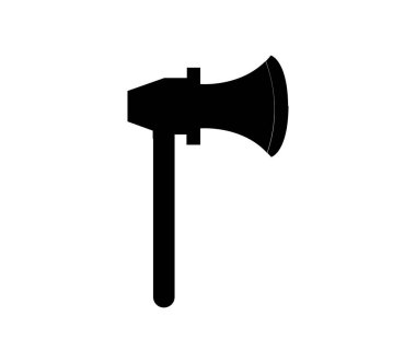 beyaz arkaplanda vektör olarak gösterilen ax simgesi