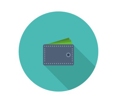 Beyaz arkaplanda cüzdan simgesi