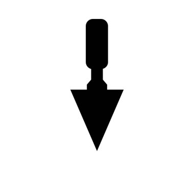 Beyaz arkaplanda düz mala simgesi, vektör illüstrasyonu 