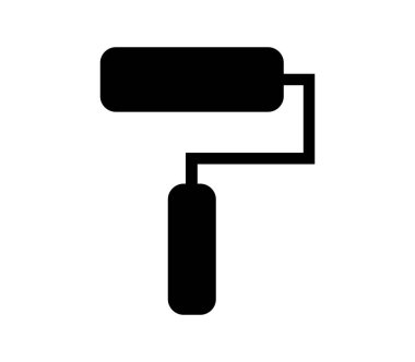 Boya silindiri düz simgesi, vektör illüstrasyonu