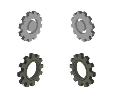 Beyaz arkaplandaki dişli simgesi