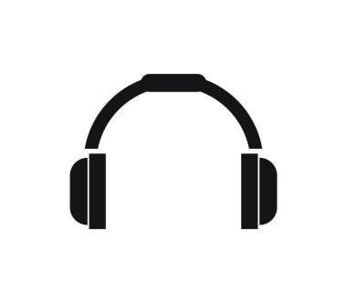 Beyaz arkaplanda kulaklık simgesi