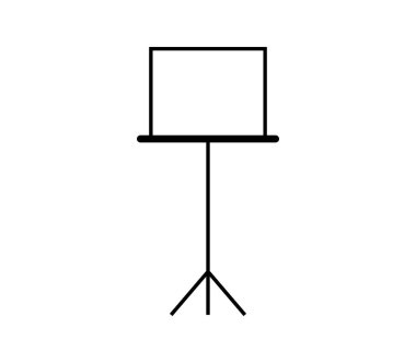 Beyaz arkaplanda müzik simgesi duruyor