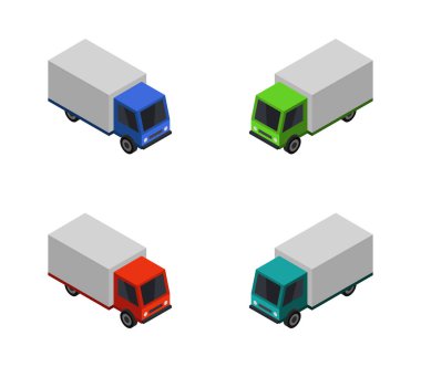 Beyaz arkaplanda kamyon çizimi