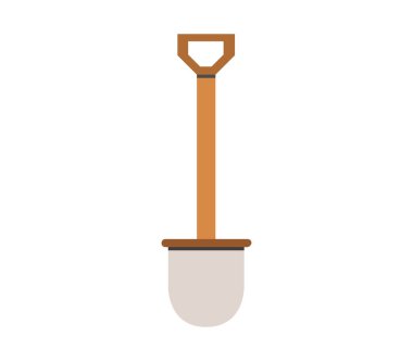 Beyaz arkaplanda kürek simgesi