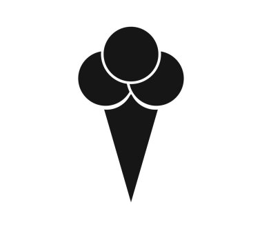 Beyaz arkaplanda dondurma simgesi