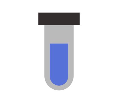 Beyaz arkaplanda test tübü simgesi