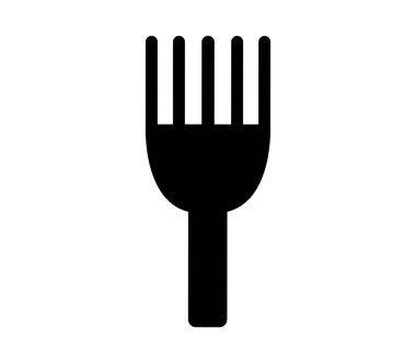 beyaz arkaplanda vektör ile gösterilen çatal simgesi