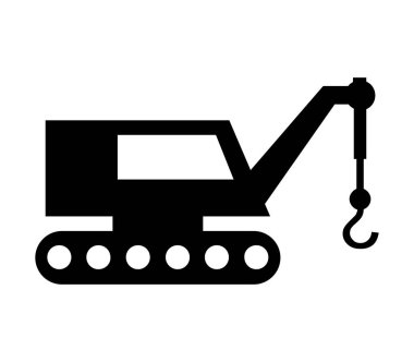 Vinç simgesi beyaz arkaplanda vektör ile gösterilmiştir