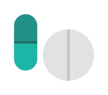 Hapları simgesi beyaz arka plan üzerinde