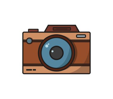 Beyaz arkaplanda kamera simgesi