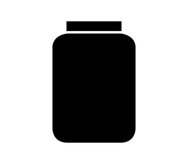 Beyaz arkaplanda kavanoz simgesi