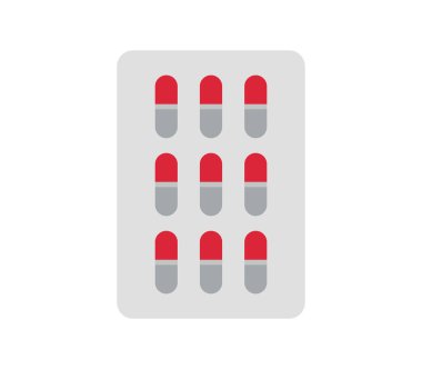 Hapları simgesi beyaz arka plan üzerinde