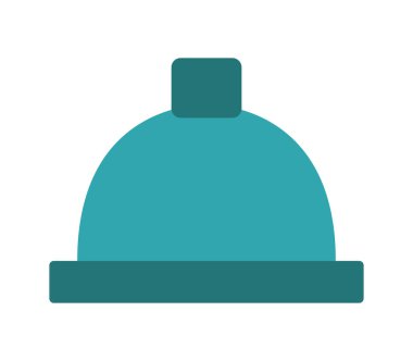 Beyaz arkaplanda vektör olarak gösterilen kış başlığı simgesi