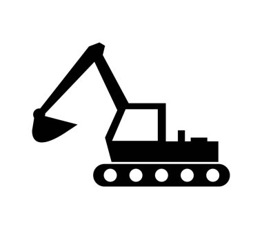 Kazı simgesi beyaz arkaplanda vektör ile gösterilmiştir