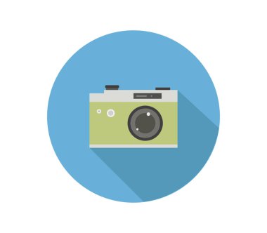 Beyaz arkaplanda kamera simgesi