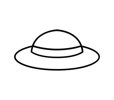 hat icon in vector on white background