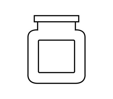 Beyaz arkaplanda kavanoz simgesi