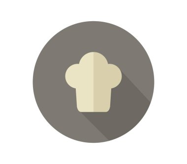 Beyaz arkaplanda şef şapka simgesi