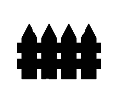 Beyaz arkaplanda vektör ile gösterilmiş çit simgesi