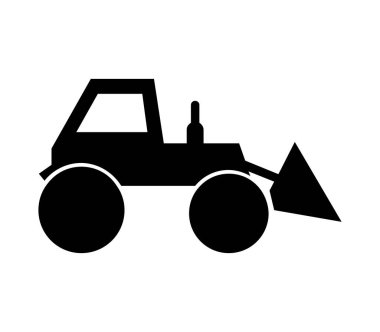 Kazı simgesi beyaz arkaplanda vektör ile gösterilmiştir