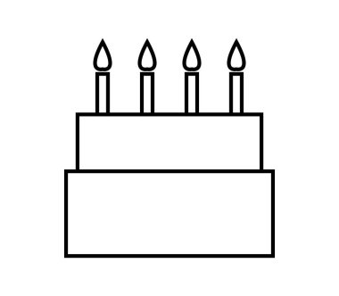 pasta simgesi beyaz arka plan üzerinde