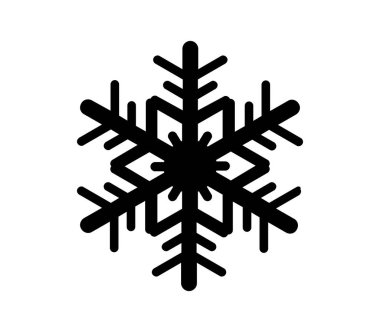 Kar Tanesi simgesi beyaz arkaplanda vektör ile gösterilmiştir