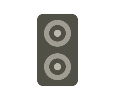 Beyaz arkaplanda woofer simgesi