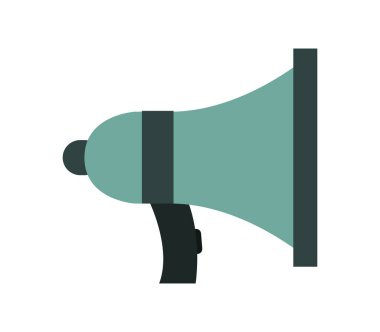 Beyaz arkaplanda megafon simgesi