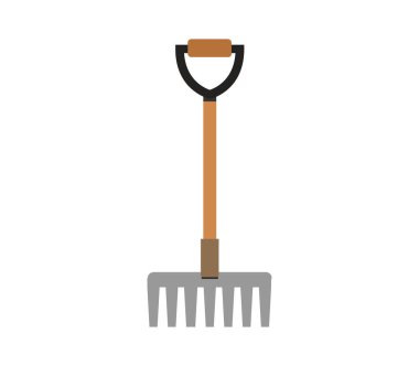 Beyaz arkaplanda tırmık simgesi