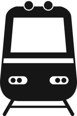 Beyaz arkaplandaki tren simgesi